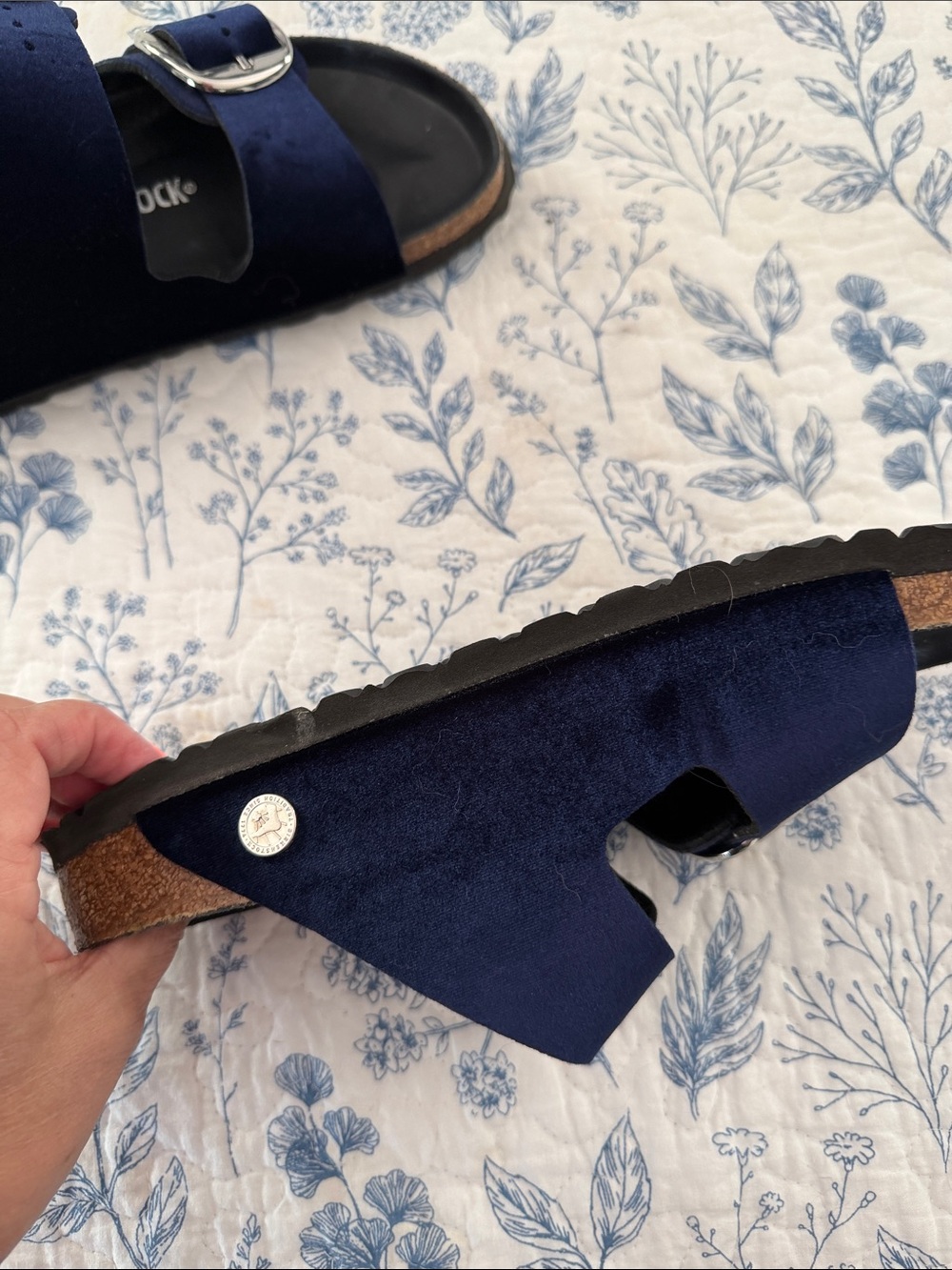 Birkenstock Navy Blue Double Buckle Sandals - Picture 8 of 8